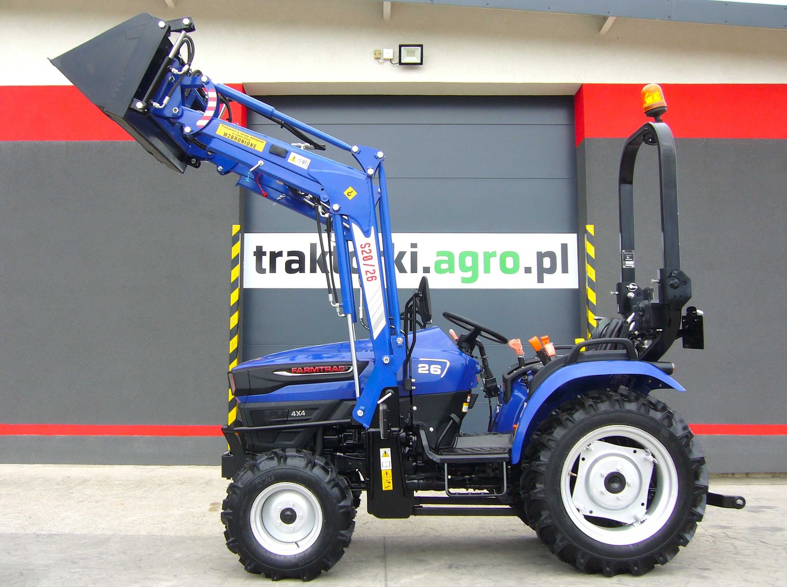 Mini Ciągnik Kompaktowy FARMTRAC 26 z TUR, 25KM, traktorkiagropl