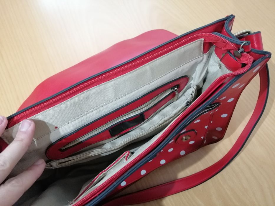 Mala tiracolo vintage bolinhas