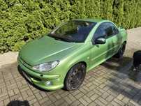 Peugeot 206cc zielona zabka