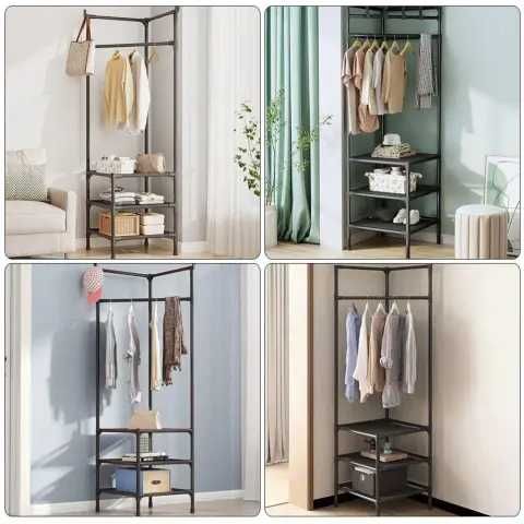 Кутова вішалка з полицею для взуття Corner coat rack