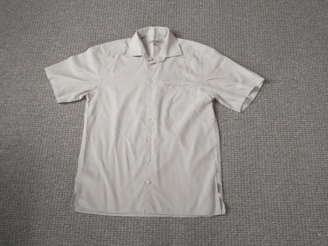 Koszula męska z krótkim rękawem biała TCM 39/40 ,100%cotton