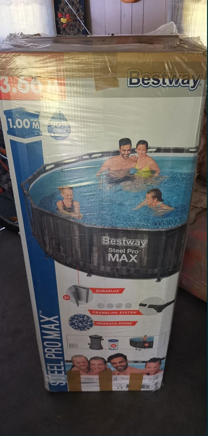 Basen stelażowy Bestway Stee Pro Max 366x100 cm Rattan