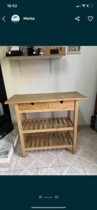 mesa aparador  cozinha ikea bancada madeira apoio consola