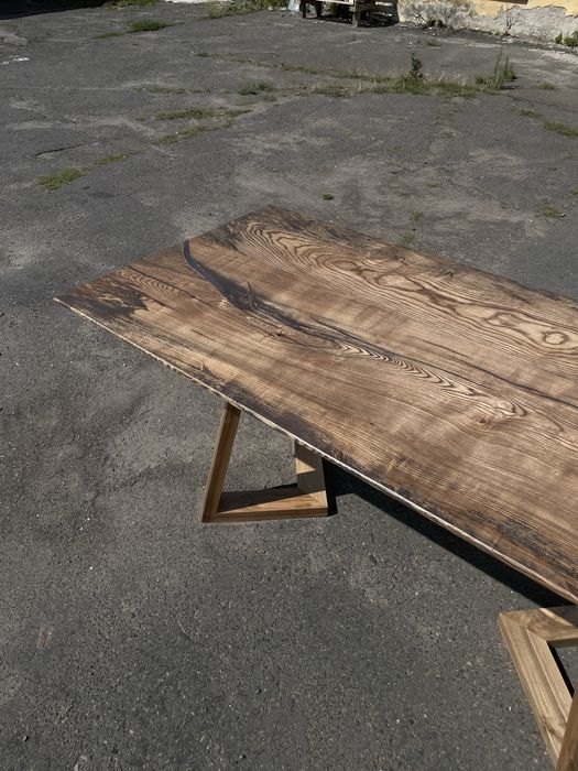 Стіл обідній, кухонний з натурального дерева