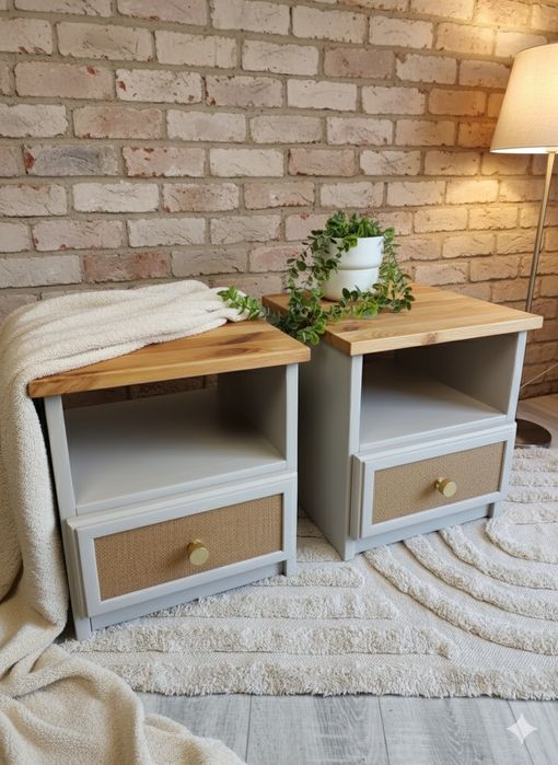 Drewniane kaszmirowe szafki nocne
