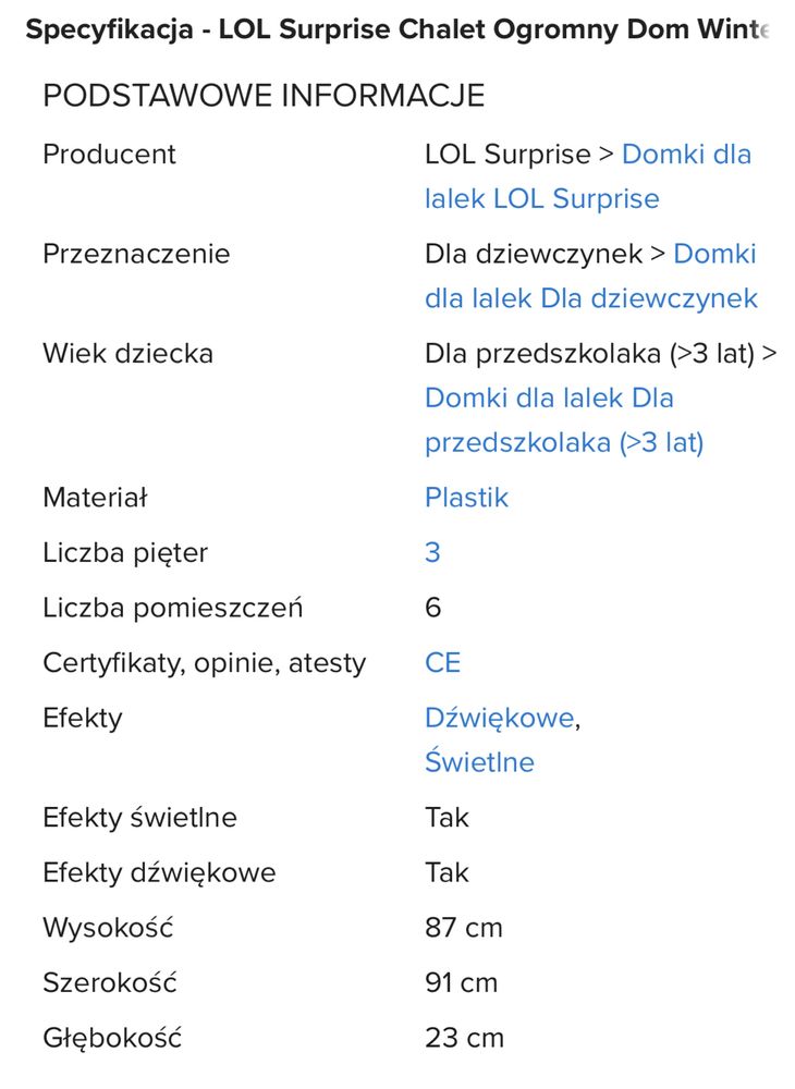 Domek LoL zimowy ze śniegiem ,świecący kominek i inne rzeczy w domku