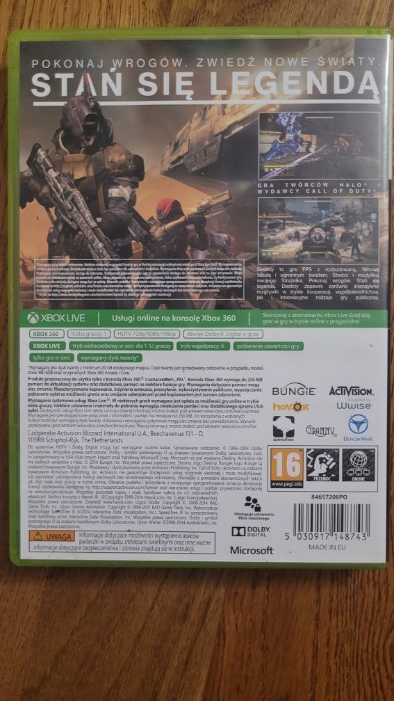 Gra Destiny Xbox 360