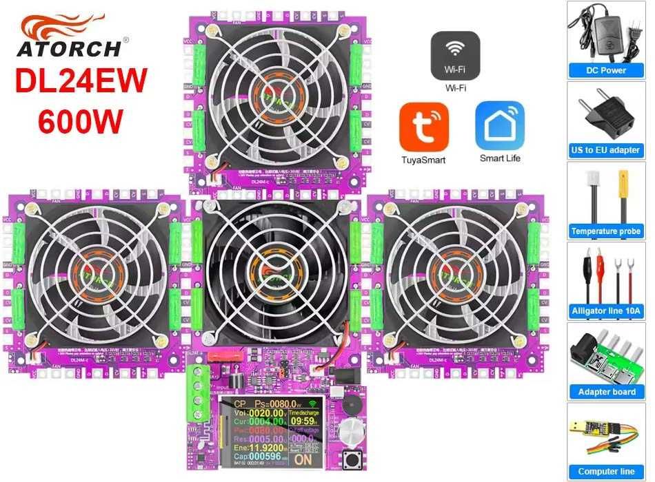 Електронне навантаження Atorch DL24MP DK, FX, DL24EW 150W-600W