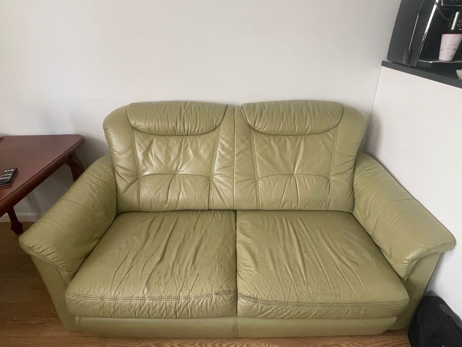 Kanapa skórzana z funkcją spania