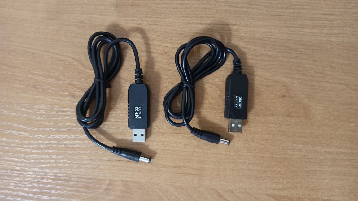 (2Штуки) Кабель перетворювач USB to DC до 12v