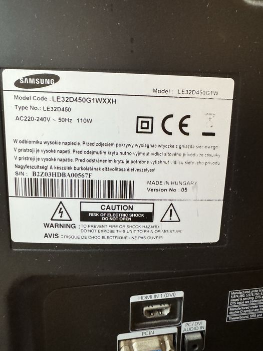 Телевізор Samsung LE32D450G1WXXH