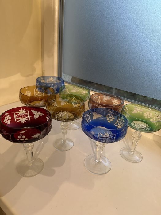 Kryształowe kieliszki PRL