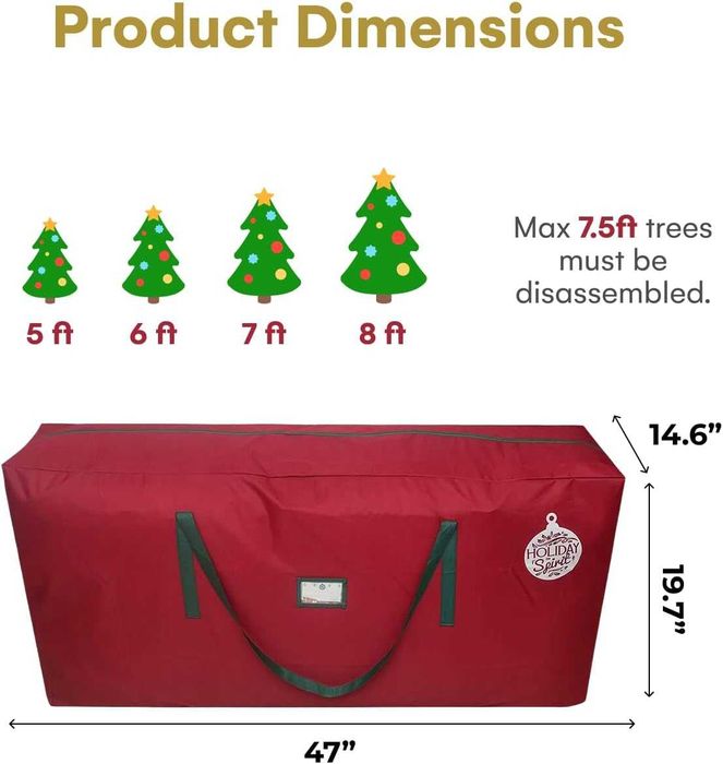 Torba na choinkę Pokrowiec na ozdoby świąteczne Wodoodporna OXFORD 600