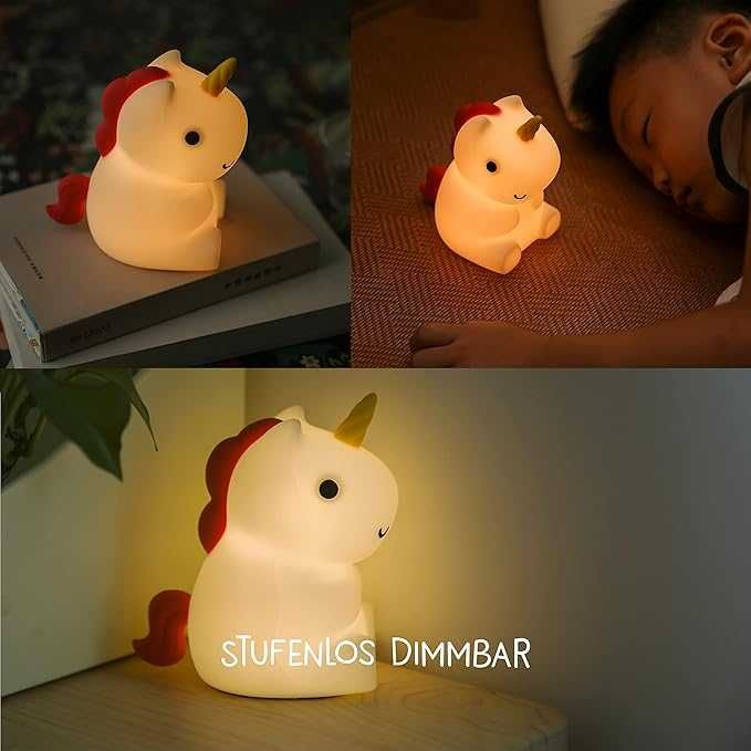 Lampka nocna LED dla dzieci, zmiana kolorów RGB, USB