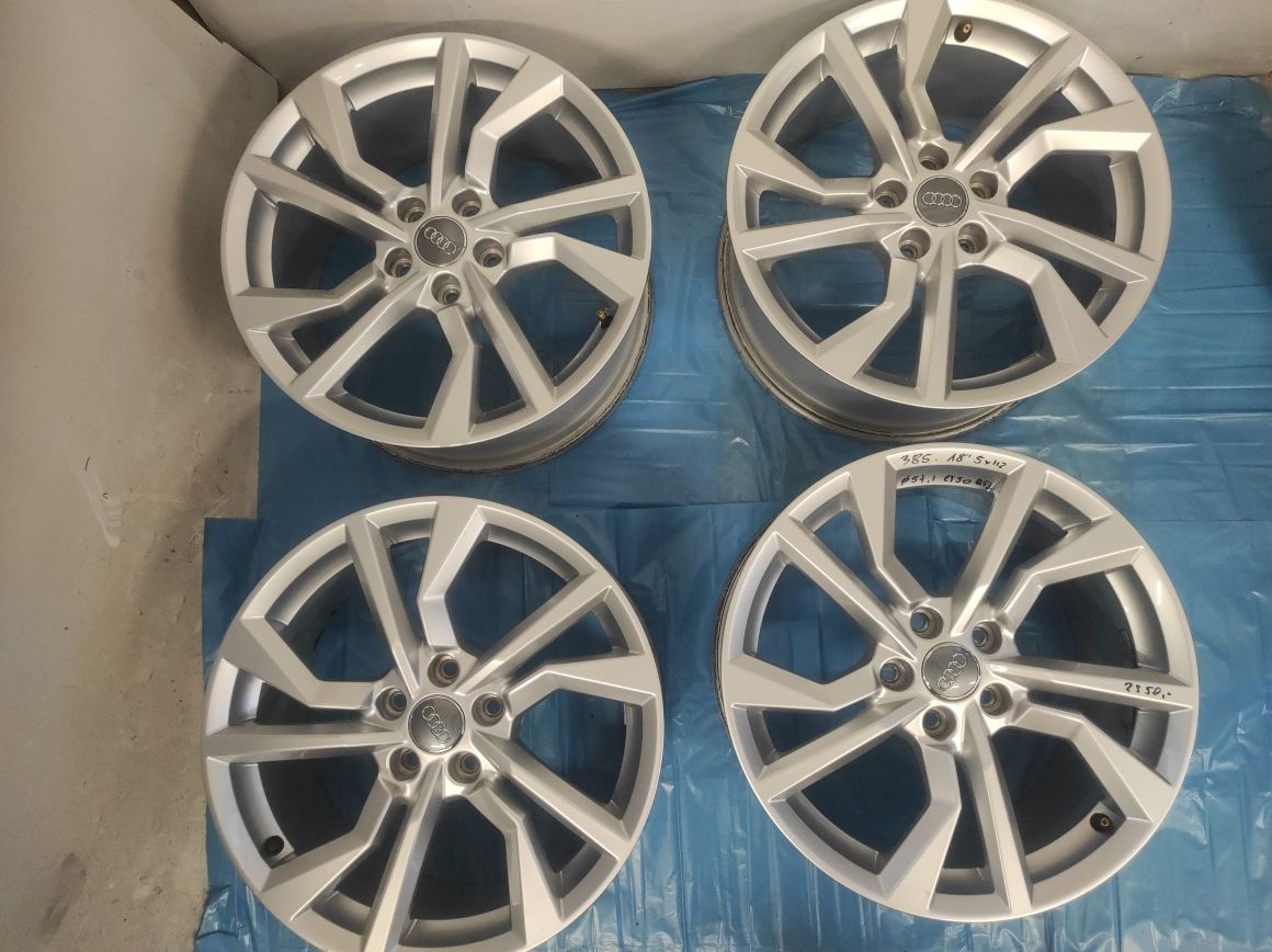 385 Felgi aluminiowe ORYGINAŁ AUDI R 18 5x112 otwór 57,1 Bardzo Ładne