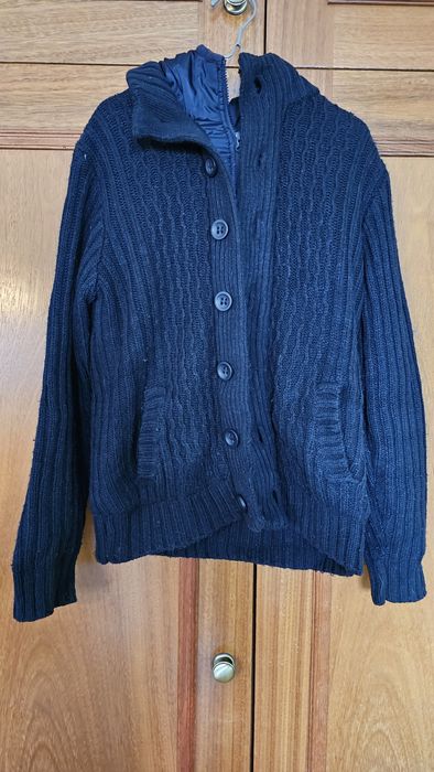 Casaco de malha com capuz
