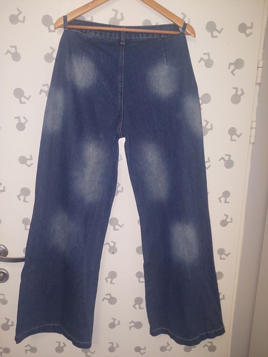 Spodnie jeansowe buggy szeroką nogawka M