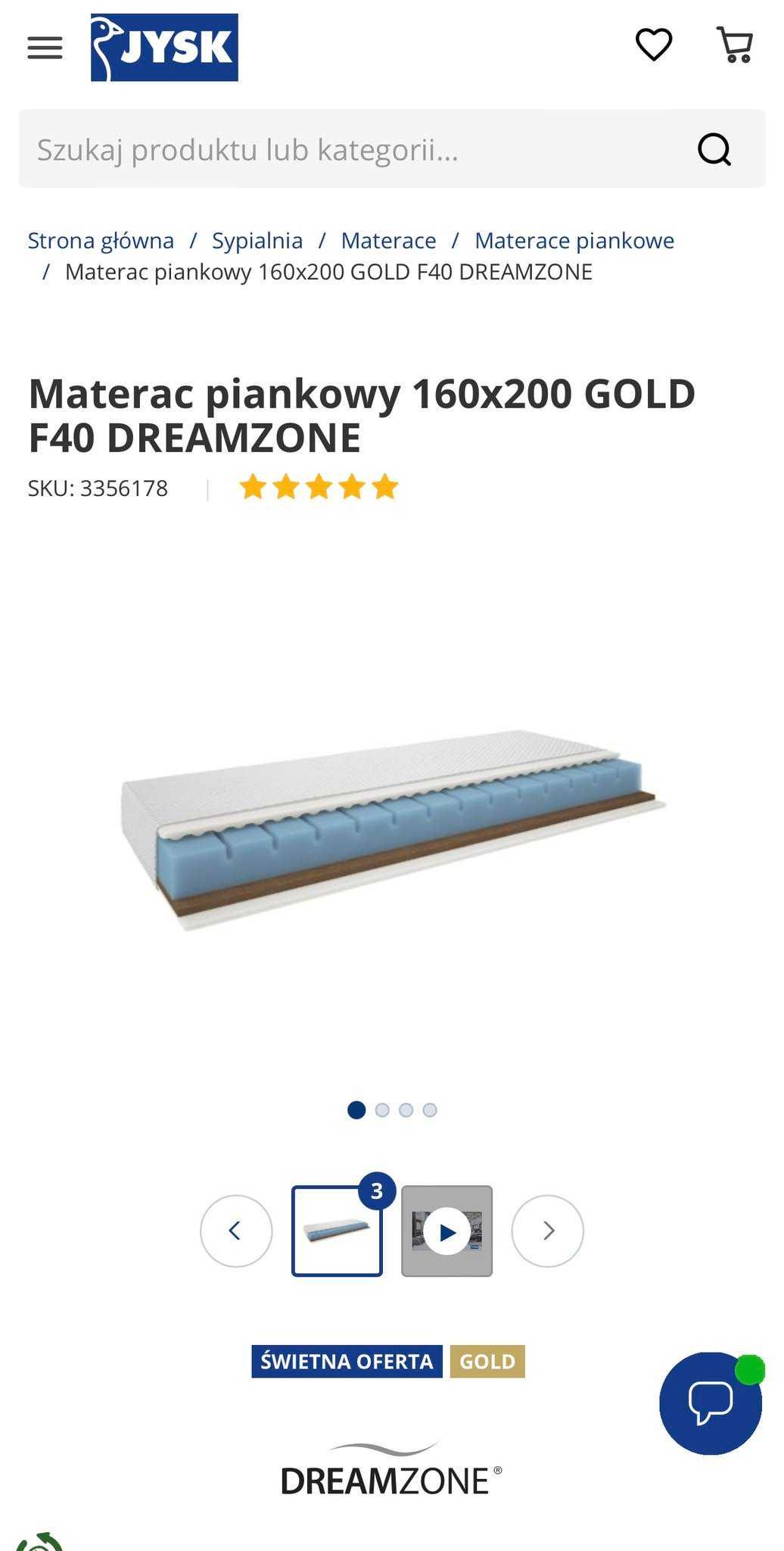 Komplet materac 160x200 z ramą