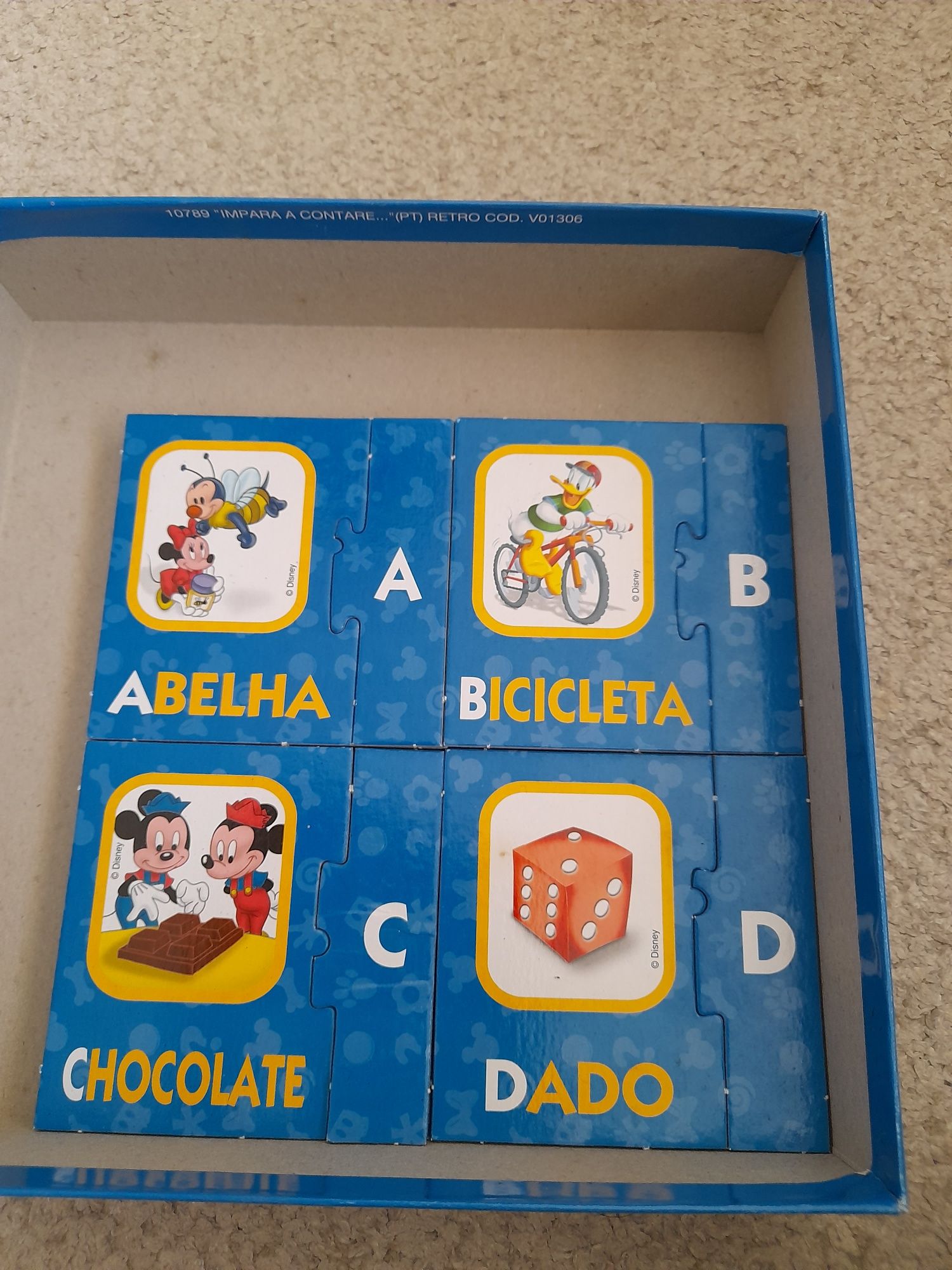 Jogos Educativos Disney Mickey Alfabeto Puzzles Blocos Cotoons Smoby