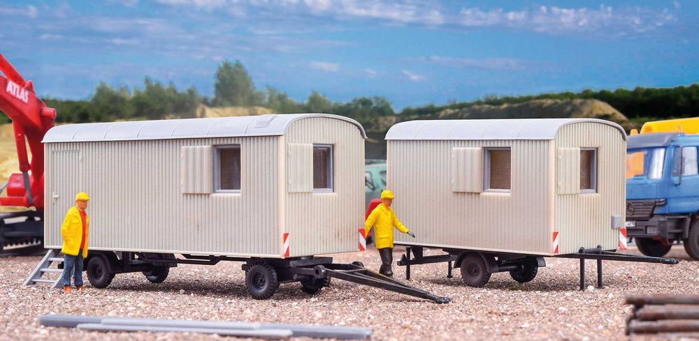 Kibri - Przyczepy, barakowozy na budowę H0 1:87