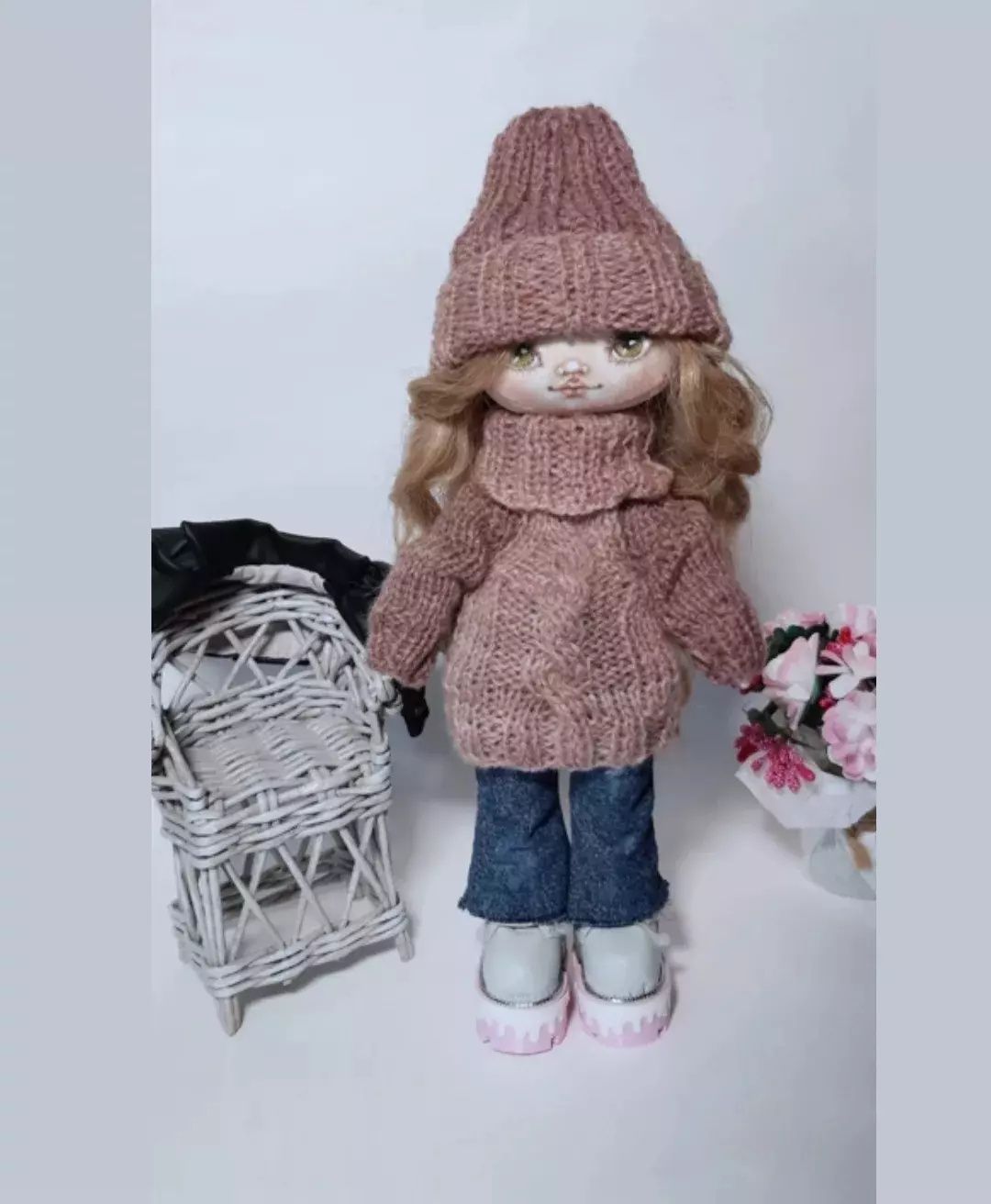 Интерьерная текстильная куколка