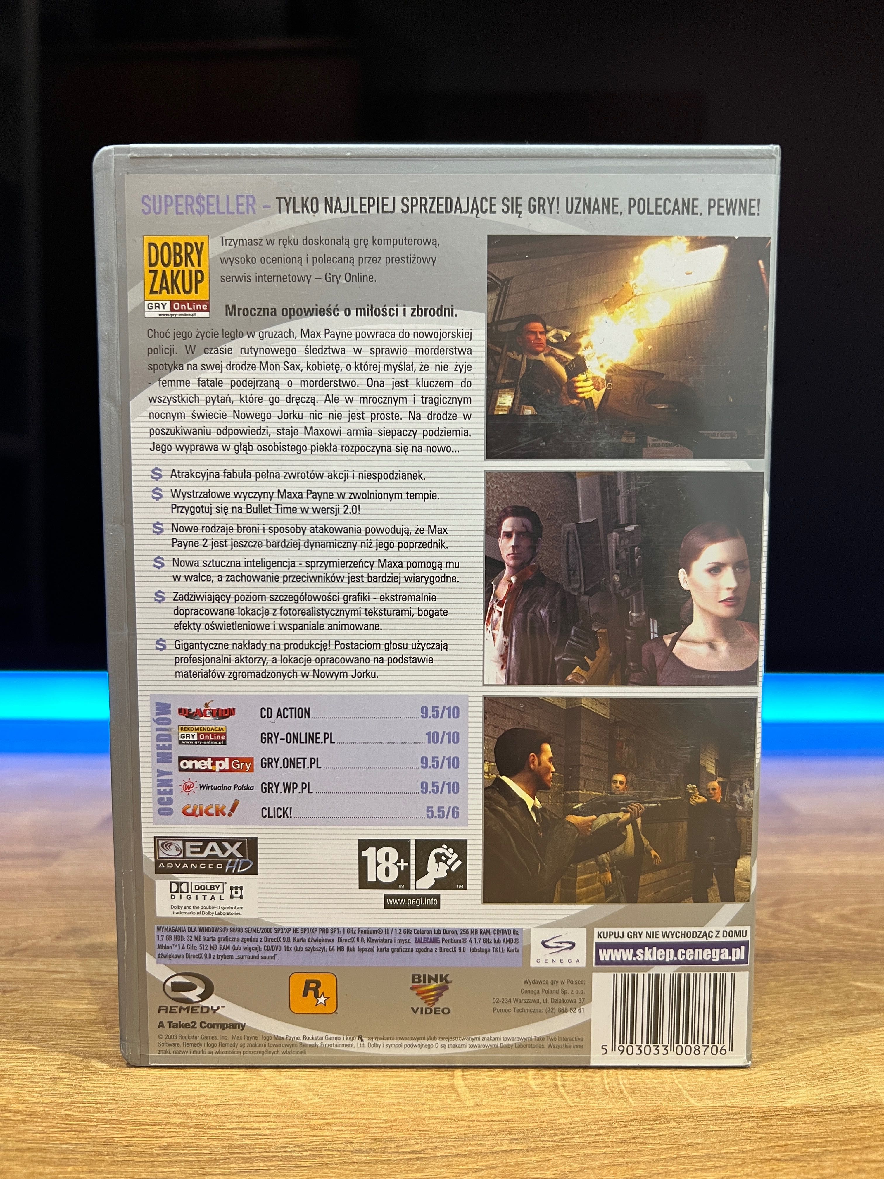 Max Payne 2 (PC PL 2003) polskie wydanie SuperSeller