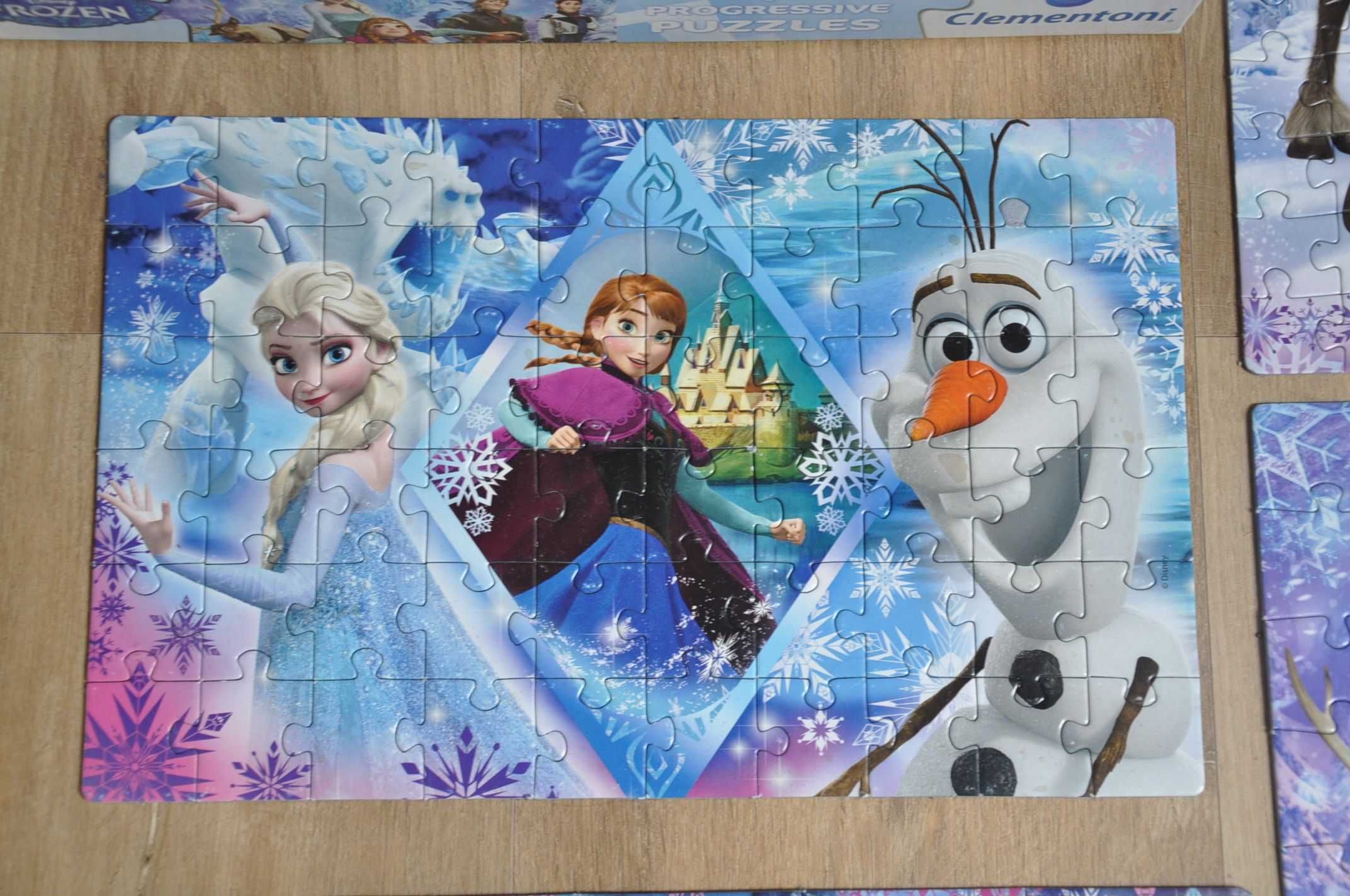 PUZZLE Frozen 4 w 1- Kraina Lodu Clementoni, Disney ( 20,60,100,180 )