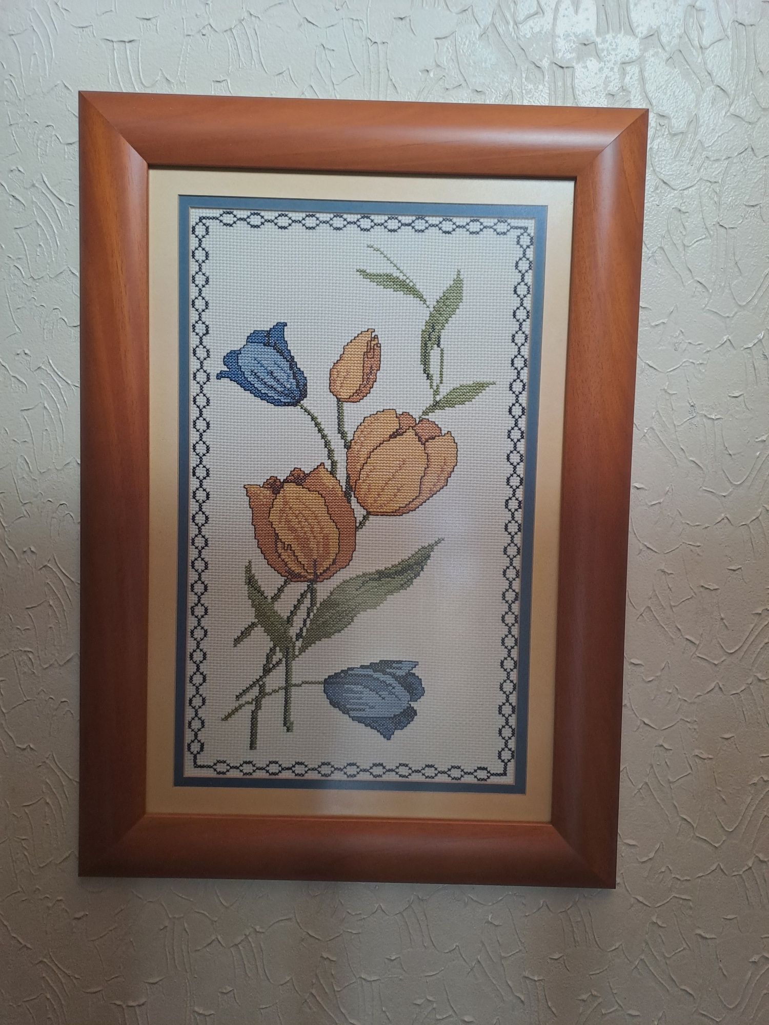 Conjunto 6 quadros ponto cruz