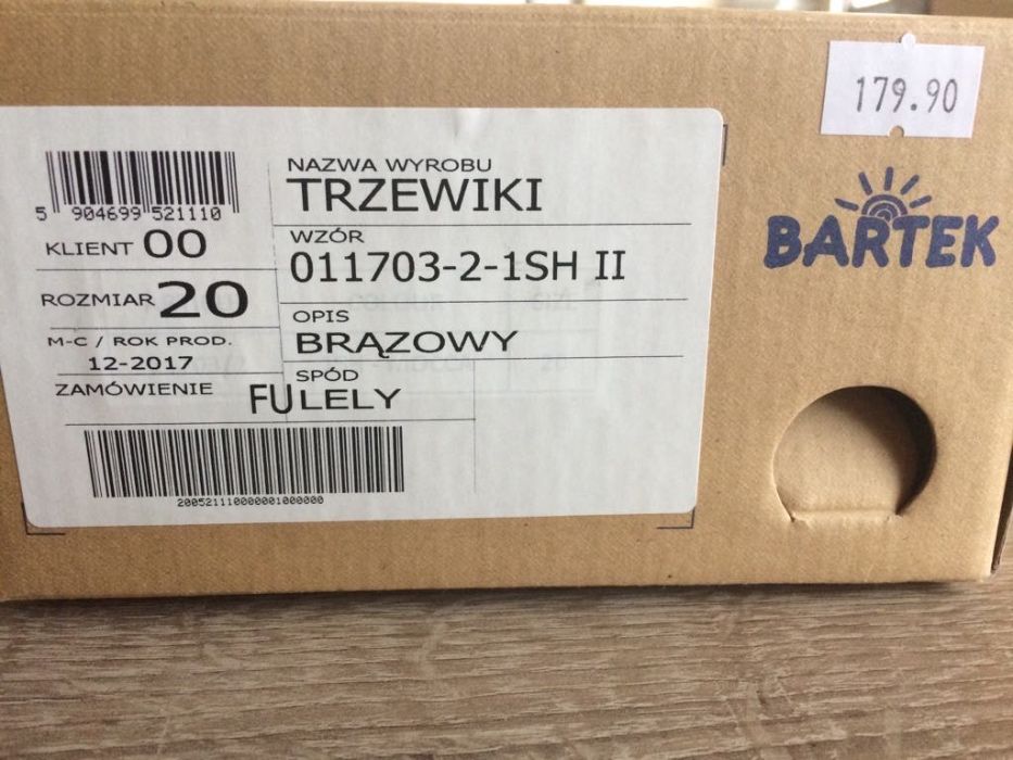 Buciki Bartek, trzewiki rozm. 20 wkładka 12,5