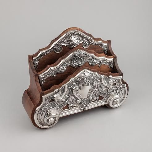 Tinteiro antigo em prata