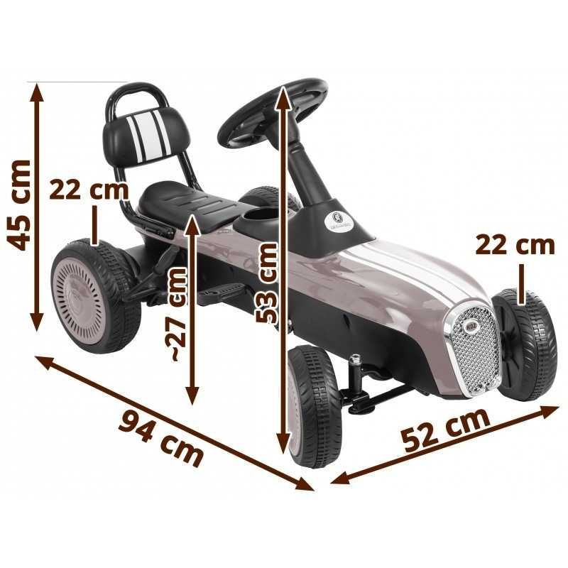 KidzMotion Gokart biały  5-12LAT DO 50KG