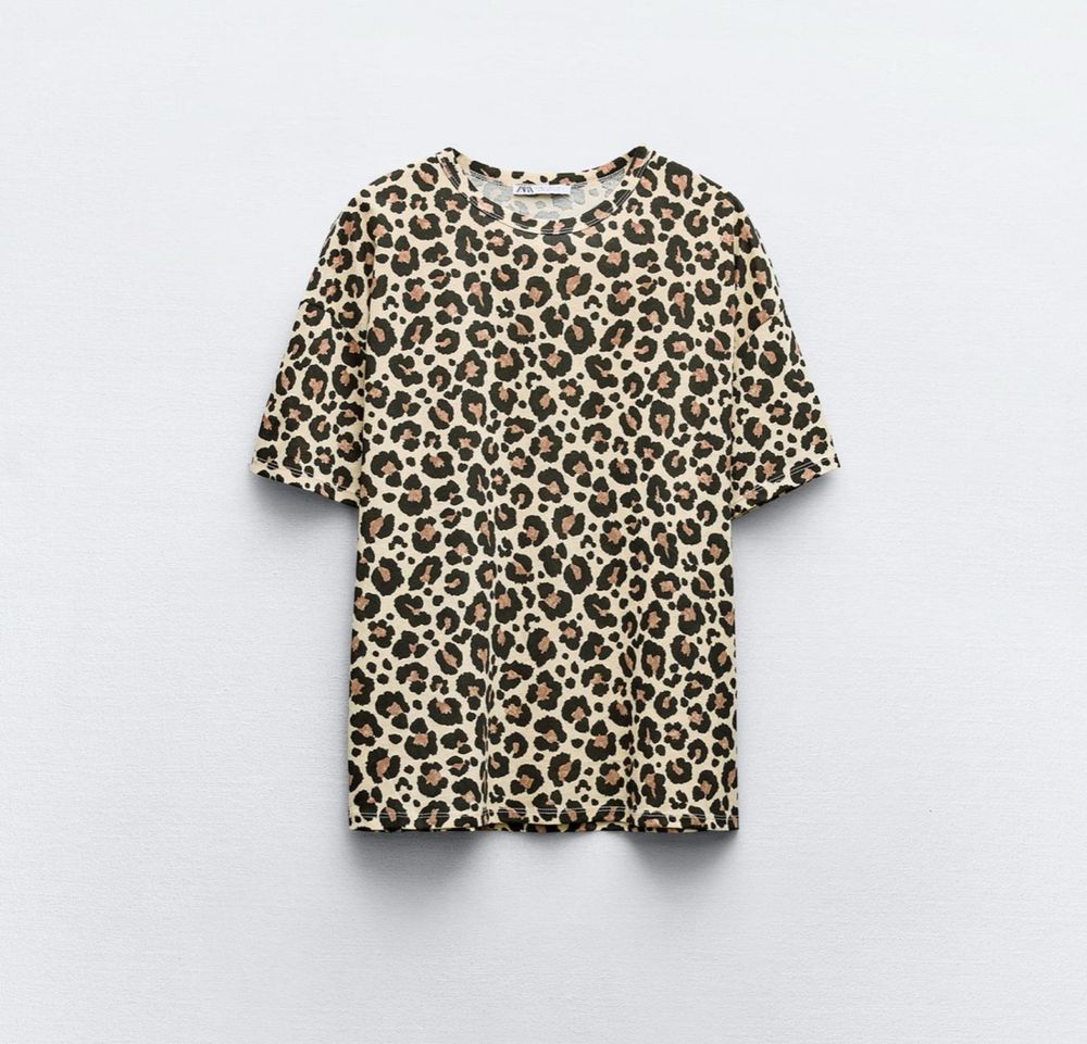 Леопардова футболка zara