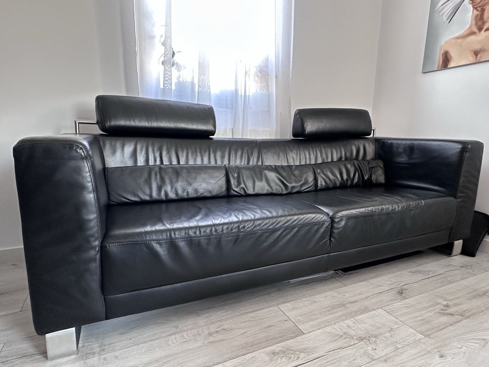 Skórzana kanapa sofa do salonu przedpokoju 220cm