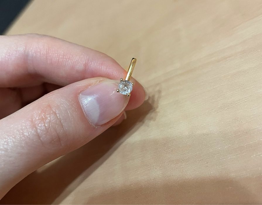 Нова кліпса сережка в ніс пірсинг клипса сережка в нос пирсинг обманка