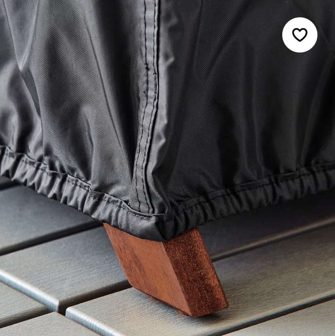 Capa preta de polyester Ikea para cobrir móveis