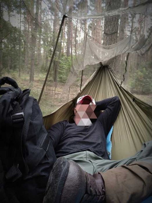 4w1 XXL Mocny Hamak Z Moskitierą Turystyczny Survival 330x140 +Gratisy
