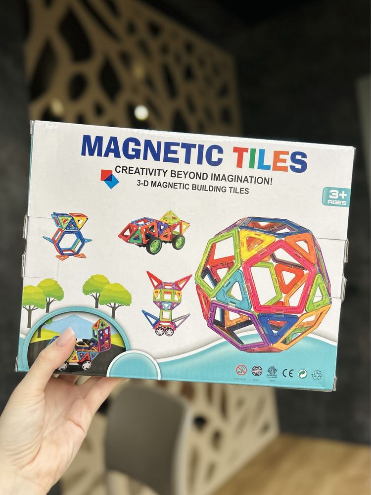 Магнитный конструктор на 84, деталей 3D магниты Magnetic Tiles