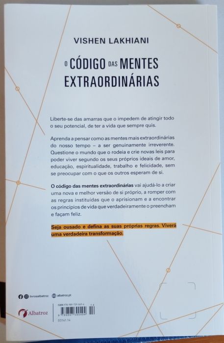 Livro O Código das Mentes Extraordinárias