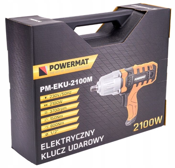 Udarowy Klucz ELEKTRYCZNY Do Kół 2100W 800NM 1/2'' 2 lata gwarancja