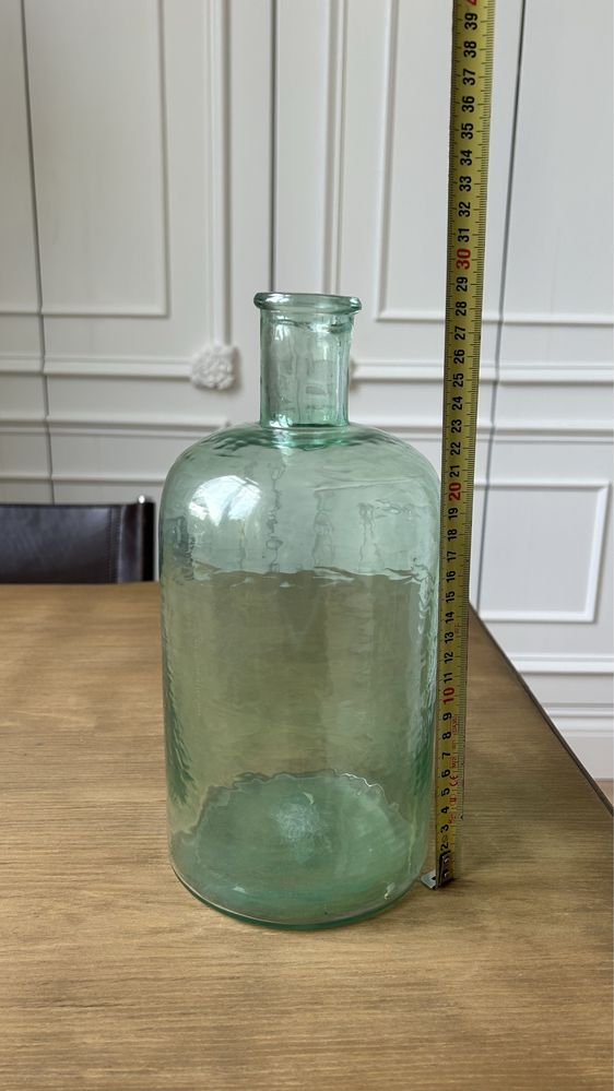 Butla butelka wazon z zielonego szkla H&M Home