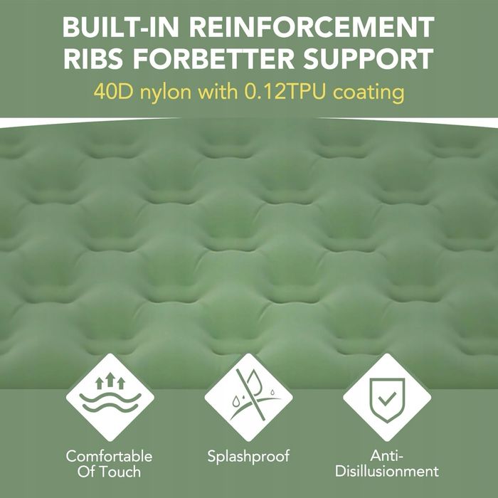 Kempingowa mata do spania na świeżym powietrzu z pompką nożną