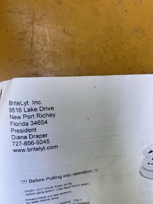 Гасова лампа Britelyt USA Petromax керосиновая лампа высокого давления