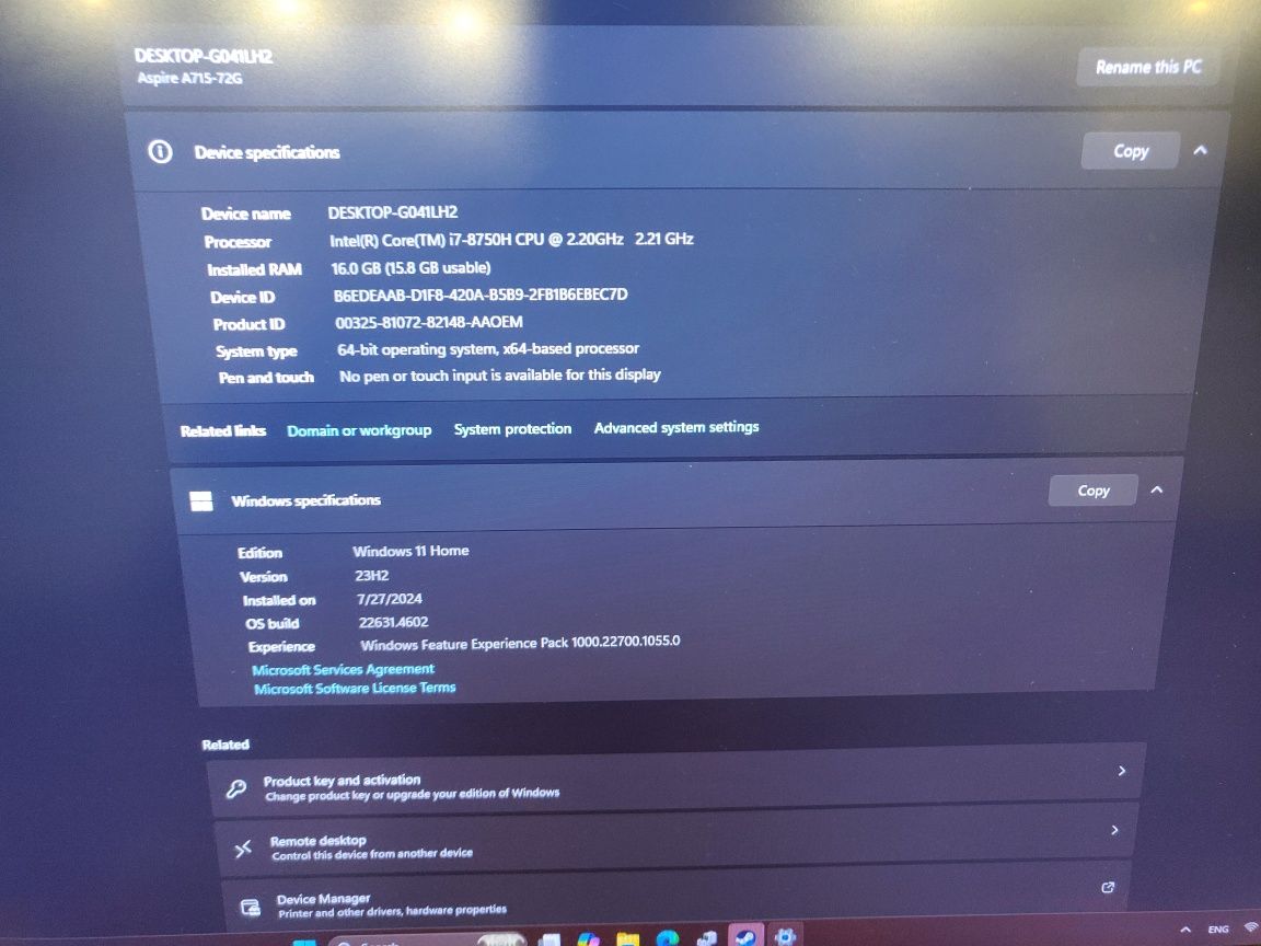 Продам ігровий ноутбук Acer Aspire A717 17 дюймів (торг)