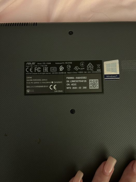 Portátil ASUS VivoBook X509MA – 8GB RAM / 1.4TB / Pronto a usar – 300€