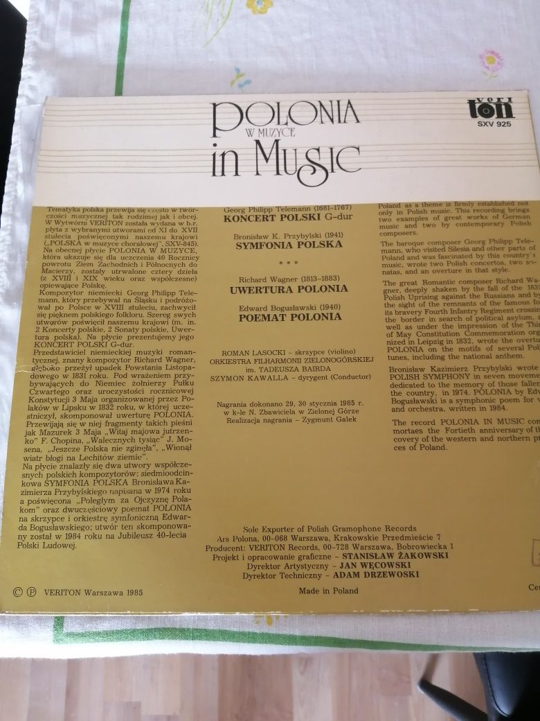 Polonia w muzyce - Wagner, Telemann, Przybylski SXV-925 Winyl