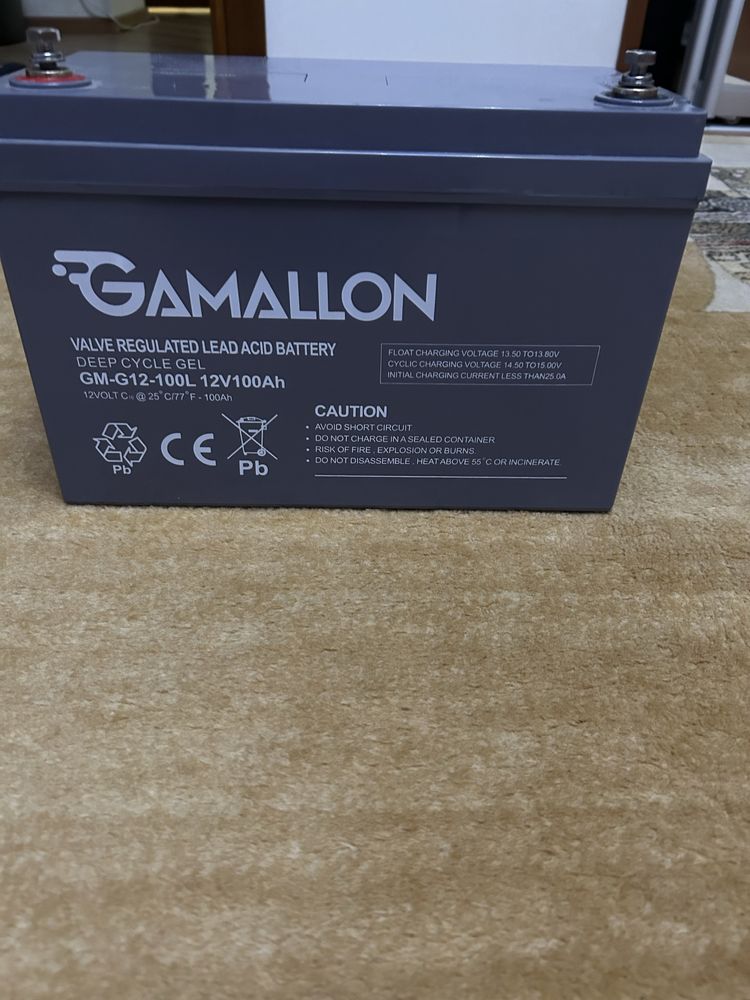 Продам аккумулятор гелевый CAMALLON GM-G12-100L 12V 100Ah