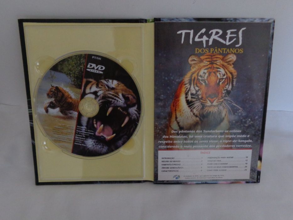 Tigre dos Pântanos, livro pequeno mais dvd