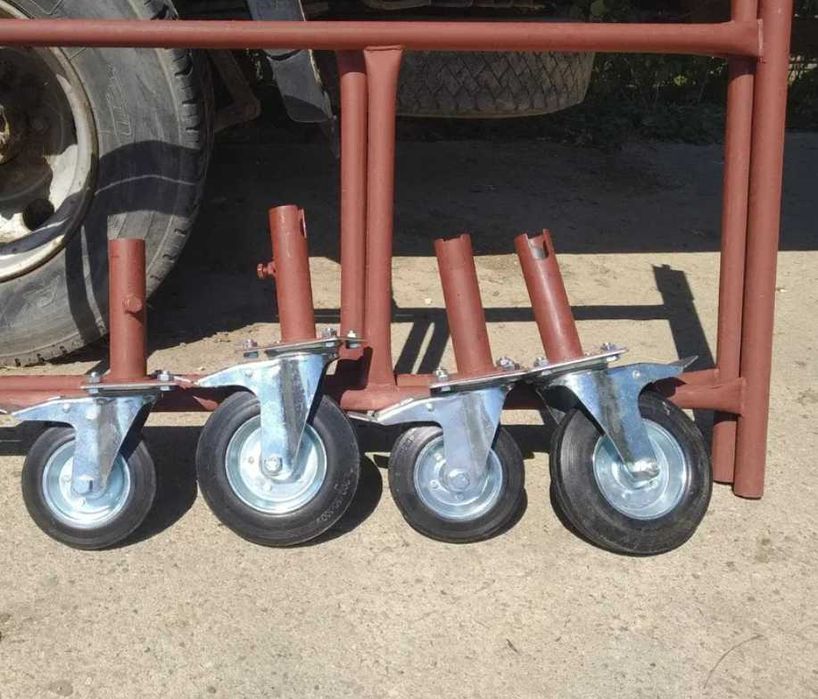 Rusztowania warszawskie Komplet 4szt kółka do o z hamulcem 160mm 200mm