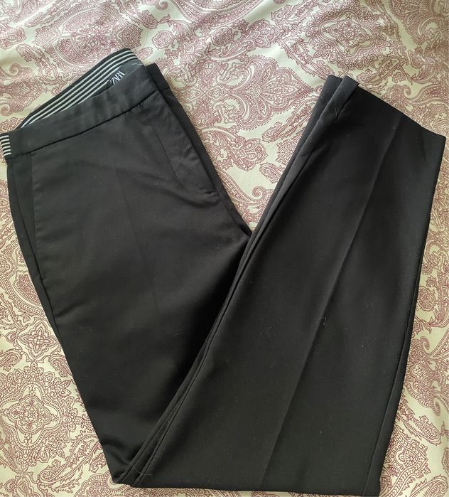 ZARA - Calças Clássicas/Executivas Pretas | Tam. L