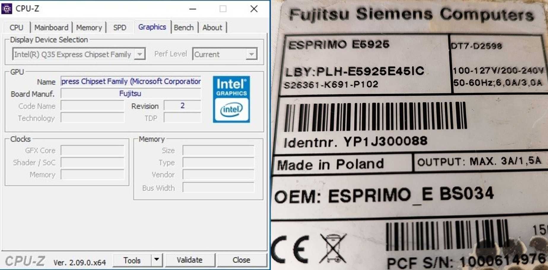 Брендовый компьютер Fujitsu Siemens Esprimo E6926